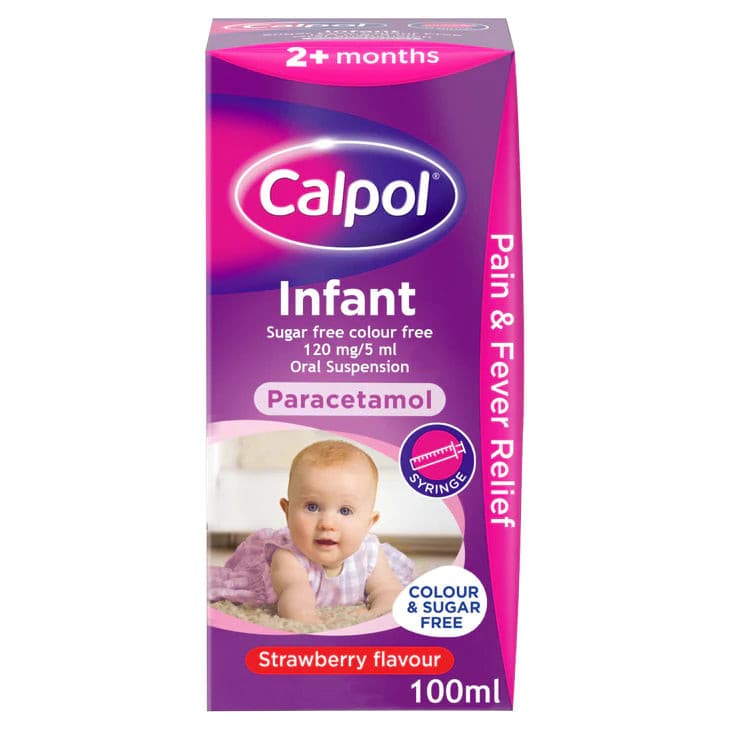 Calpol Sugar Free Infant Suspension.