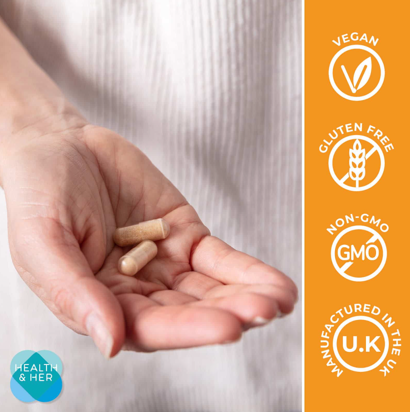 Health &amp; Her Perimenopause Mind+ Supplements for Women.