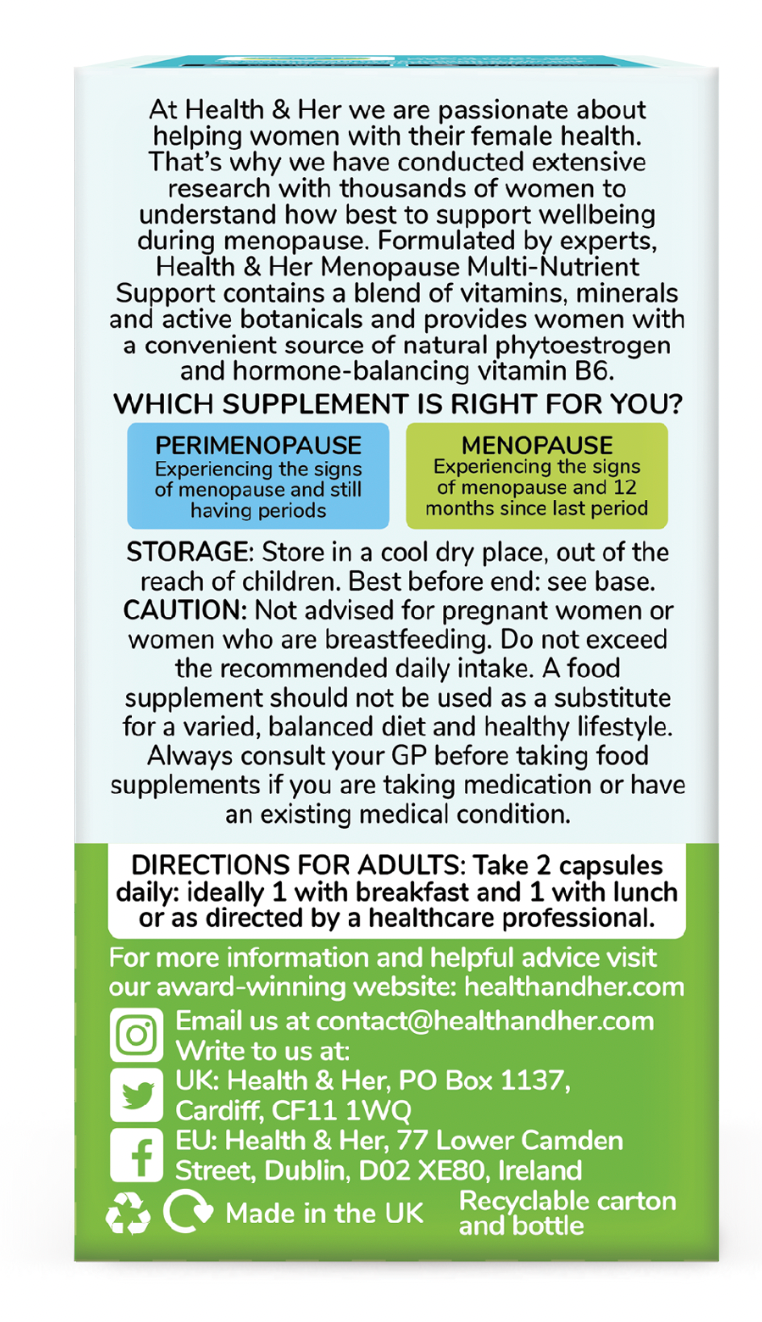 Health &amp; Her Menopause Multi-Nutrient Support Supplement